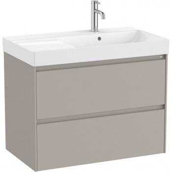 Meuble Ona 2 Tiroirs 800mm Droite Gris Mat-Roca