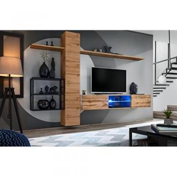 Ensemble meuble TV mural contemporain Switch Met V