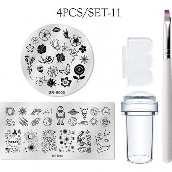 Flower Stripe Nail Stamping Kit