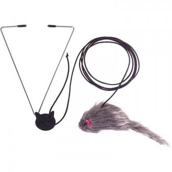 Cat Teaser Fishing Hat with Feather Accessories