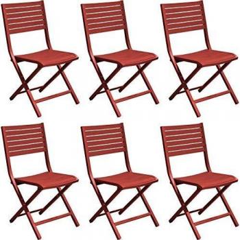 Chaises pliantes en aluminium Lucca avec pieds antidérapants par Proloisirs