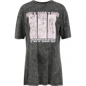 T‑Shirt Riku Sora Kairi Kingdom Hearts Femme Noir Taille S–XL