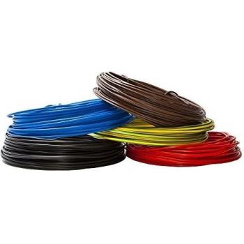 Câble de câblage simple et flexible H07V-K 1,5 mm² vert jaune 20 m
