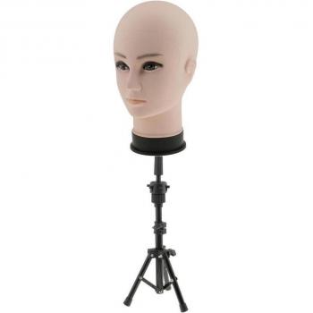 22‑inch Cosmetic Industry Mannequin Head (Wig Maker) – Hat/Glasses Tray with Tripod Base