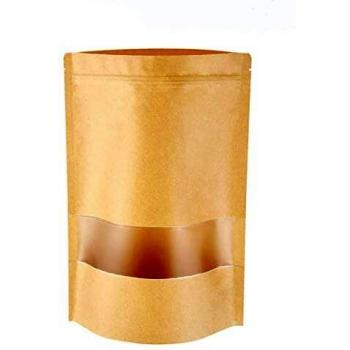Eco‑Friendly Kraft Zip Pouch Collection – 50 Brown Bags for Snacks