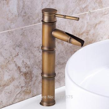 Bamboo Waterfall Bathroom Faucet