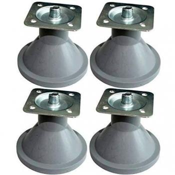 Pieds pour meubles en plastique 75/50mm avec plaque de montage fixation plaquette base