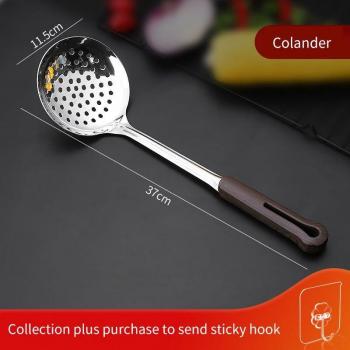 Ensemble d’ustensiles de cuisine en acier inoxydable : spatule, cuillère, pelle, cuillère à soupe, passoire