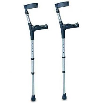 NRS Healthcare Adjustable Long‑Length Comfort Grip Crutches (Pair)