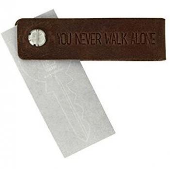 You Never Walk Alone Schlüsselschlaufe mit Rädern LIEBLINGE (8 x2 cm)