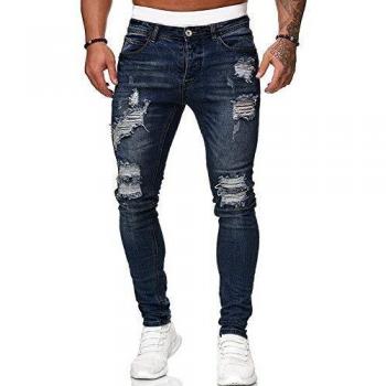 KJK Men's Summer Fall Ripped Jeans