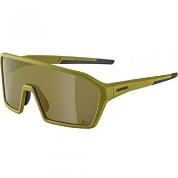 Alpina Ram Q-LITE Gold Mirror Olive Sports Glasses
