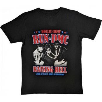 Run DMC T‑shirt adulte unisexe XXL « Raising Hell Americana » – noir