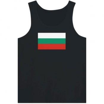 Slim-Fit Bulgarian Flag Tee – Black, 100% Cotton, Unisex