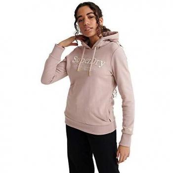 Sweat-Shirt À Capuche Superdry Applique Serif, Violet
