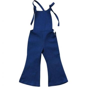Conjunto Sólido de Denim para Niñas