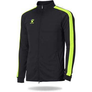 Kelme Junior Sport Zip-Up Top – Black & Lime (Age 4)