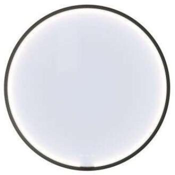 Dansani Moon Spiegel mit Lichtregler, rund, schwarz, Ø 75 cm