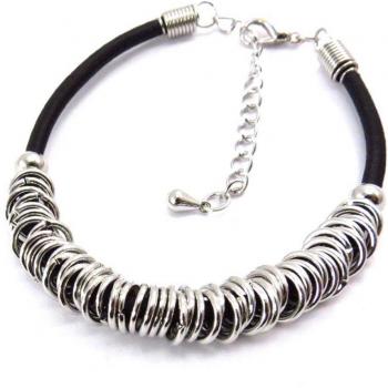 Midnight Glimmer Silver Wristlet