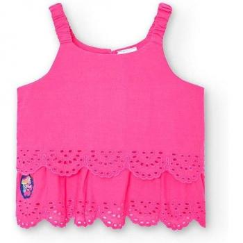 Top de tirantes con detalles bordados para bebé niña
