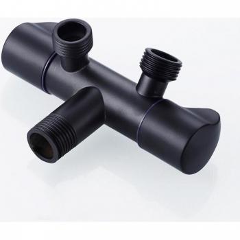 Robinet d'extérieur Vidric en laiton noir pour machine à laver, 1/2 pouce