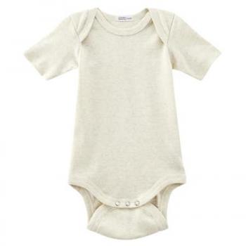 LIVING CRAFTS Bio Baby Body 50/56 – Ökologischer Beige Kurzarm