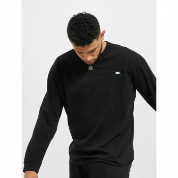 T-shirt a Maniche Lunghe Oversized in Cotone Organico Nera M