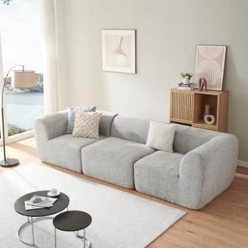 Canapé 3 places gris modulable Hurvas