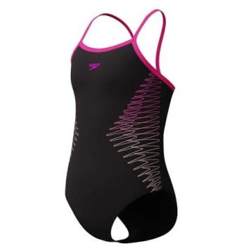 Speedo Muscleback Flared Swimmer – Pink, 5‑6 Year Old Girl