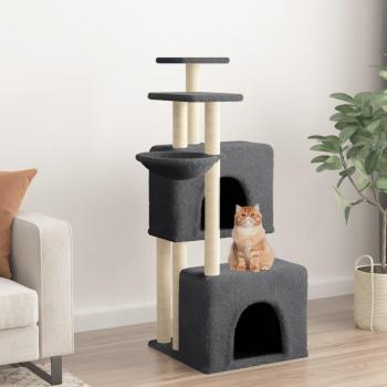 VidaXL Estrutura de Arranhadores para Gatos 122cm Cinza Escuro