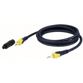 DAP Optisches Kabel Mini-Stecker zu Mini-Stecker 150 cm (inkl. 2 Toslink-Adaptern)