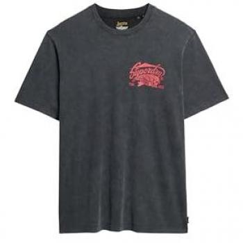 Superdry Men’s Short-Sleeve Biker Rock Tee, Black, XL