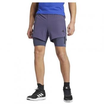 Shorts Adidas Power 7 2en1 Hommes Bleu Gris
