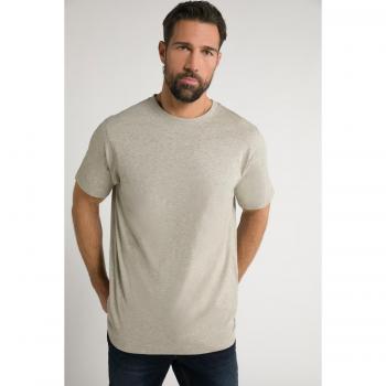 T-shirt basic uomo beige cotone pettinato scollo girocollo 8XL JP1880