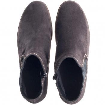 Gabor Damen Stiefelette 96.661, Chelsea Boots, grau, Veloursleder