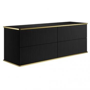 Meuble sous vasque design strié