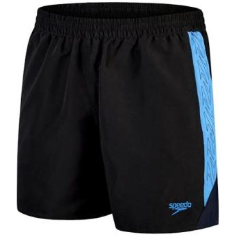 Speedo Herren Hyper Boom Splice 16 Wasserschort Schwarz/Beach Blue/True Navy S