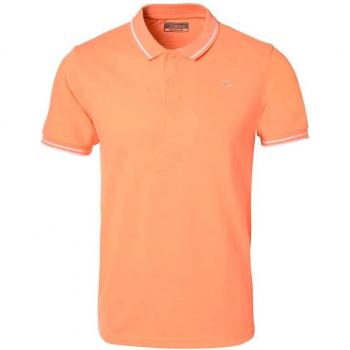 Camiseta Polo Kappa Ezio – Colores Naranja y Blanco