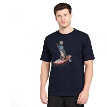 North Ridge Mens Otter T-Shirt with Short Sleeves, size 2xl, navy (100% cotton, casual tee)