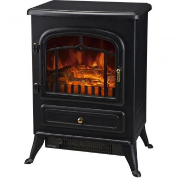 HOMCOM Indoor Electric Heater with Log Effect 1800W