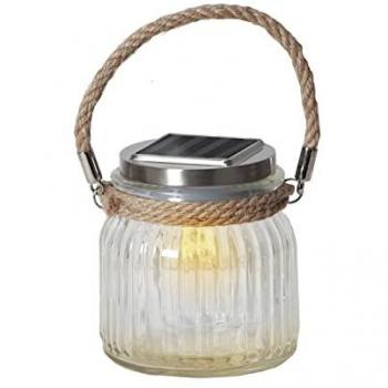 LED Solarglas Windlicht JAMJAR