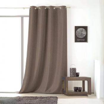 Rideau beige œillets 145×240 cm