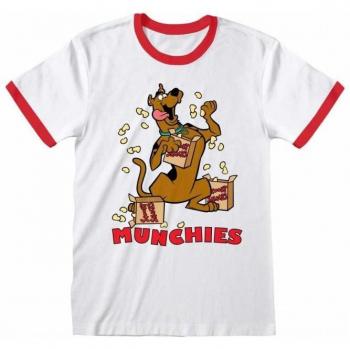Tee unisex adulte Scooby Doo Ringer M blanc