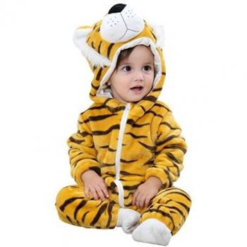 Baby Tiger Winter Hoodie Romper