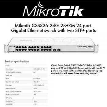 CSS326-24G-2S+RM switch Gestionado Gigabit Ethernet Mikrotik CSS326-24G-2S+RM