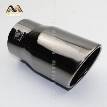 Universal Silver Blue Black Exhaust Muffler