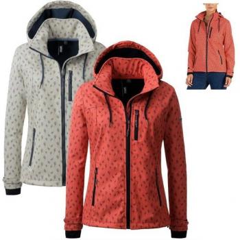 Damen Softshelljacke SHELBY PEAK VI, modischer All-Over-Print