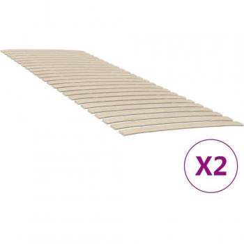 Double Sommiers Vidaxl à lattes 48 lattes – 80 × 200 cm