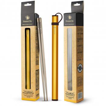 Ultra Light Ti Chopsticks with Case