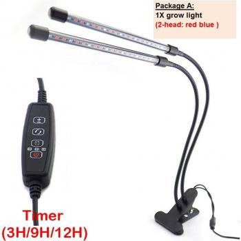 2/3/4 Head Indoor Plant Grow Light with USB and Timer